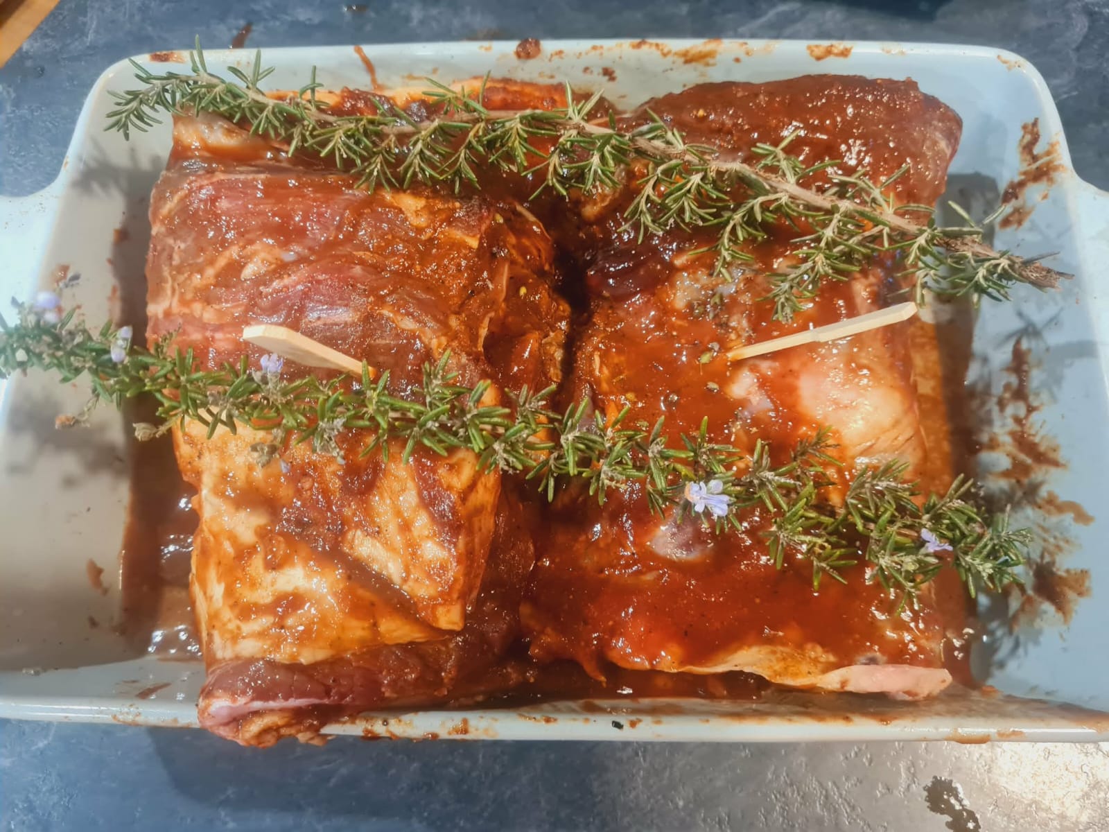 Premium grass-fed beef roast from Backyard Beef Whangārei, prepared with fresh rosemary